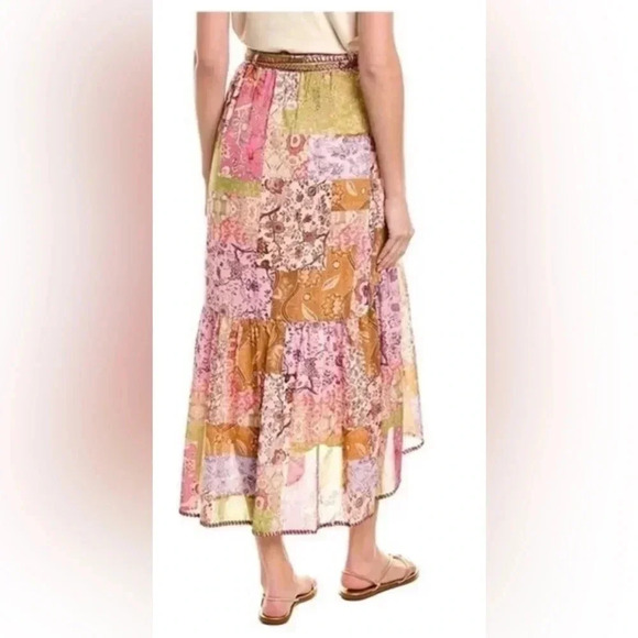 Johnny Was River Tirerd Midi High-Low Skirt Size Small - Picture 3 of 11